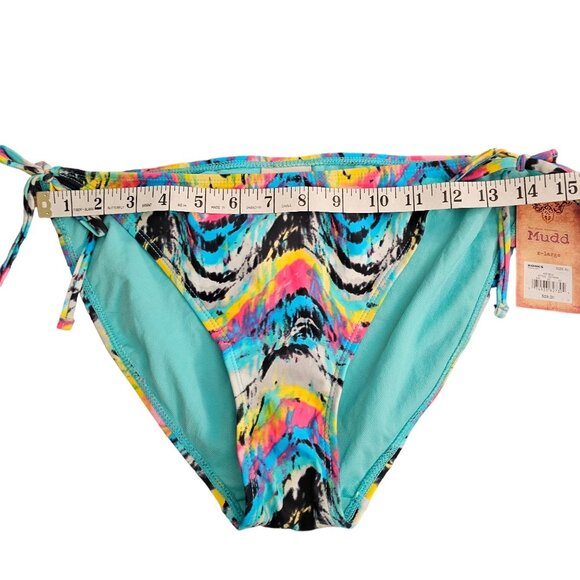 Bright Multicolor Halter Tankini Swimsuit With Tie-Side Bikini Bottoms‎ Size S - Picture 15 of 16